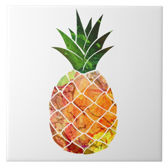 Azulejo Piña de la acuarela (Frente)