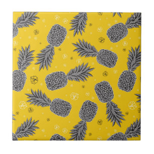 Azulejo Piñas Con Oro