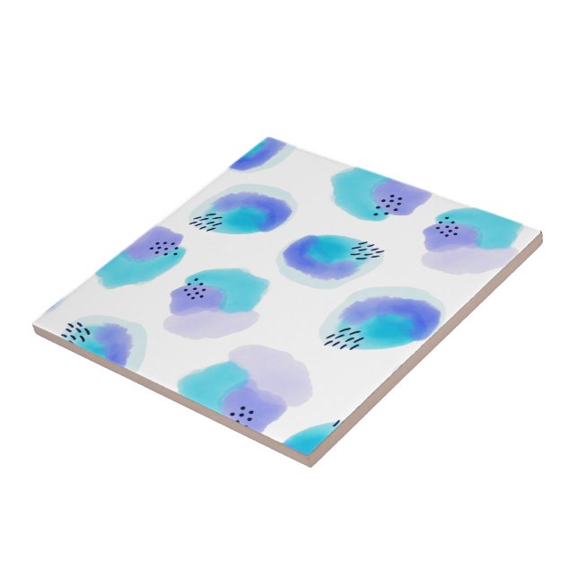 Azulejo Pinceles de color de agua Tile cerámico (Lado)