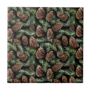 Azulejo Pinecones Tile