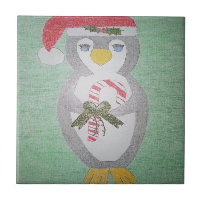 Azulejo Pingüino Navidades (Frente)