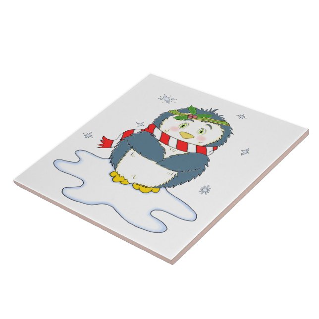 Azulejo Pingüino Navidades Adorables (Lado)