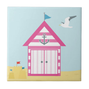 Azulejo Pink Beach Hut