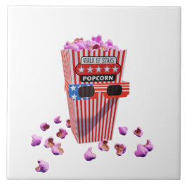 Azulejo Pink Candy Popcorn and 3D Movie glasses