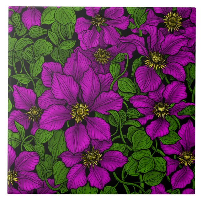 Azulejo Pink Clematis (Frente)