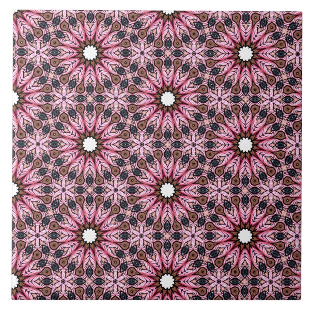 Azulejo Pink Feather Boho (Frente)
