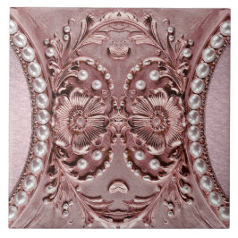 Azulejo Pink Flower Ceramic Tile