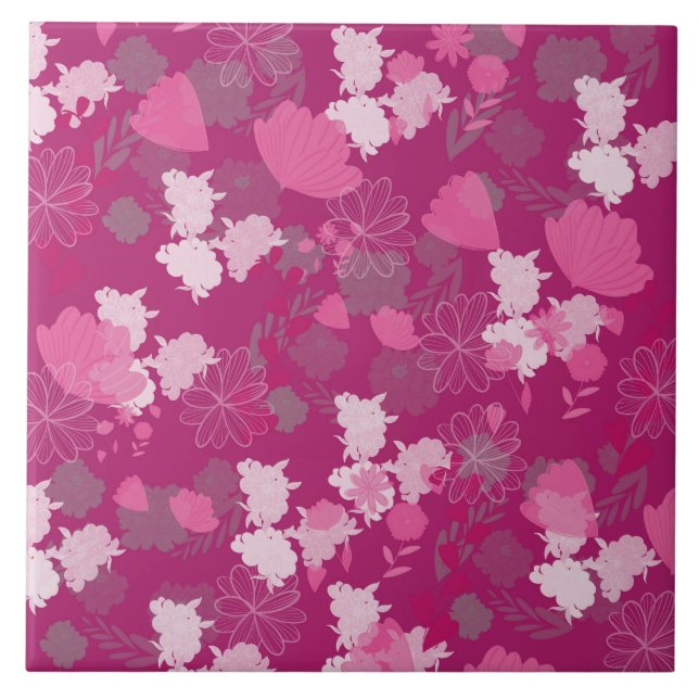 Azulejo pink flowers (Frente)