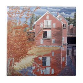 Azulejo Pink House in Autumn