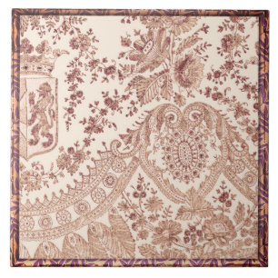 Azulejo Pink Lace Rosa Tile
