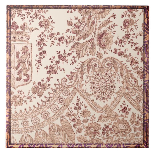 Azulejo Pink Lace Rosa Tile (Frente)