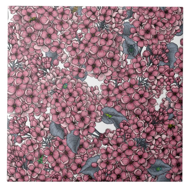Azulejo Pink Lilac garden (Frente)