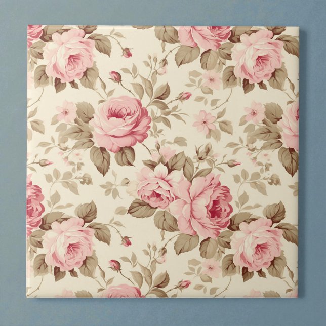 Azulejo Pink Petal Roses Elegance (Subido por el creador)