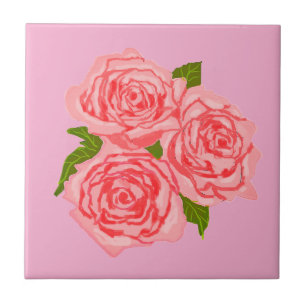 Azulejo Pink roses