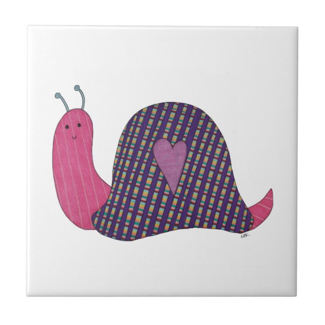 Azulejo Pink Snail Tile (Frente)