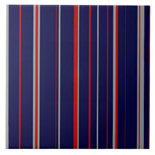 Azulejo Pinstripes, colores rojo, marino, gris