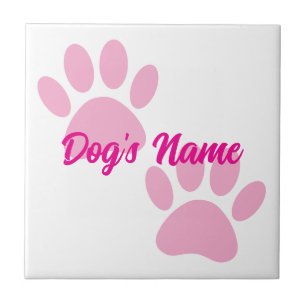 Azulejo Pinta rosa bebé Puppy Pintar Impresiones Nombre pe