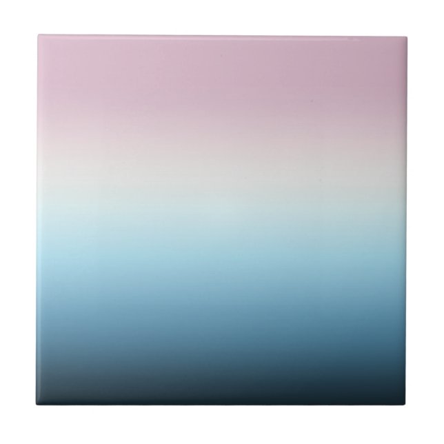 Azulejo Pinta rosa y azul gradiente negro Rosa Ombre (Frente)