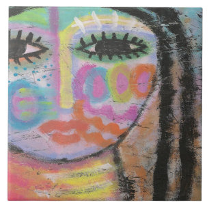 Azulejo Pintado abstracto en OSB Board