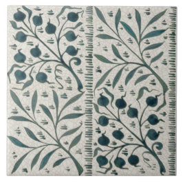 Azulejo Pintado de mano de Wm Morris Rare de 1870