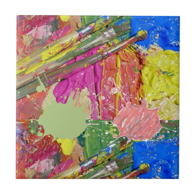 Azulejo Pintado de mosaico cerámico (Frente)