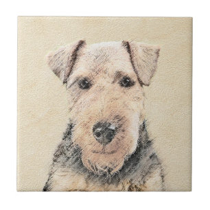 Azulejo Pintado de Welsh Terrier - Arte de Perro Original.