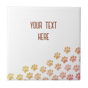 Azulejo Pintado Puppy Pintado Impresiones Con Texto Person