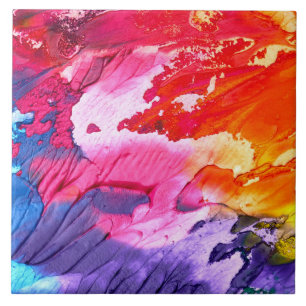 Azulejo Pintura abstracta colorida