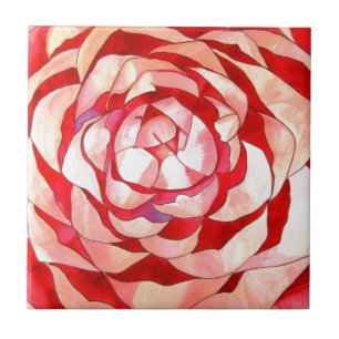 Azulejo Pintura abstracta de arte original de Camellia ros
