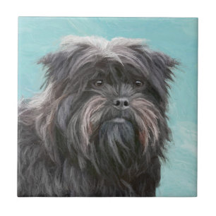 Azulejo Pintura Affenpinscher - Arte Perro Original Cuto