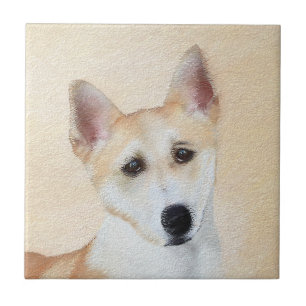 Azulejo Pintura canaense de perro - Arte original de perro