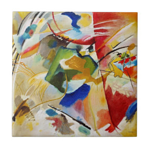 Azulejo Pintura Centro Verde de Wassily Kandinsky