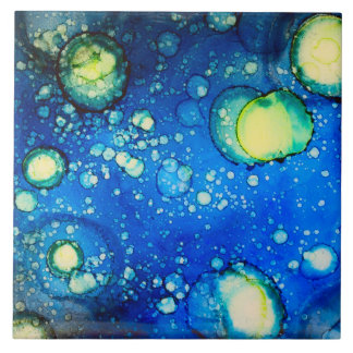 Azulejo Pintura con tinta de alcohol de cielo estrellado
