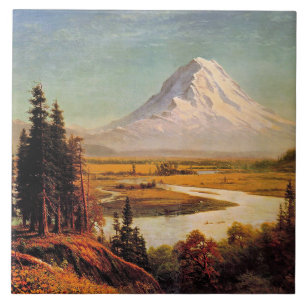 Azulejo pintura de Albert Bierstadt, Monte Rainier,