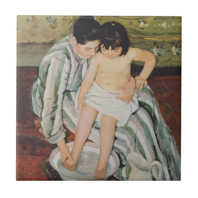 Azulejo Pintura de baño de Mary Cassatt (Frente)