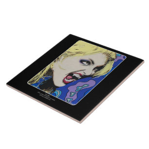 Azulejo Pintura de ‘Beso duro’ sobre una