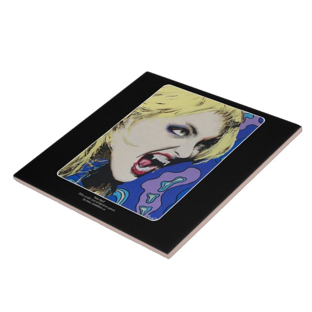 Azulejo Pintura de ‘Beso duro’ sobre una (Lado)