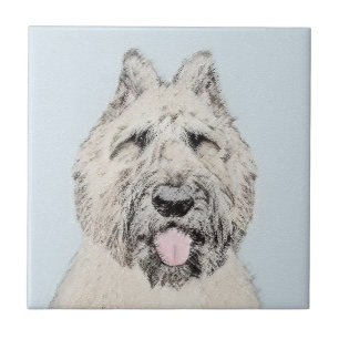 Azulejo Pintura de Bouvier des Flandres - Arte original de