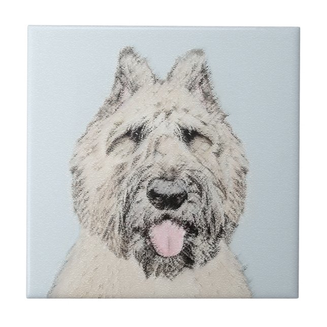 Azulejo Pintura de Bouvier des Flandres - Arte original de (Frente)