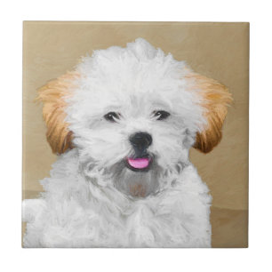 Azulejo Pintura de cachorro de Aprenta Lhasa - Arte de Per