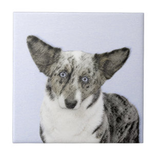 Azulejo Pintura de Cardigan Welsh Corgi - Arte Perro Origi