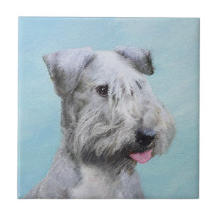 Azulejo Pintura de Cesky Terrier - Arte de perro original 