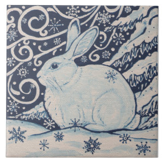 Azulejo Pintura de copo de nieve azul de la Marina de navi