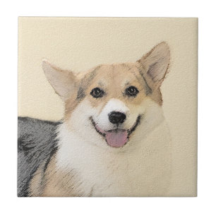 Azulejo Pintura de Corgi galés de Pembroke - Arte Perro Or