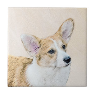 Azulejo Pintura de Corgi galés de Pembroke - Arte Perro Or