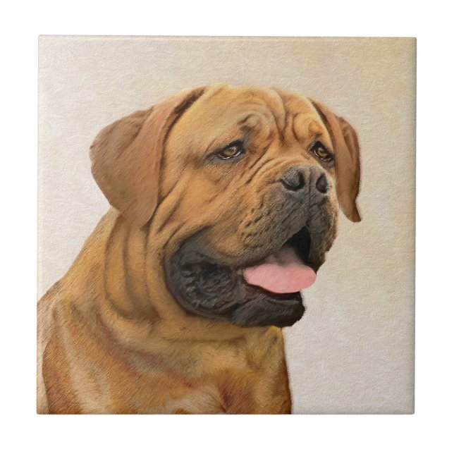 Azulejo Pintura de Dogue de Burdeos - Arte de perro origin (Frente)