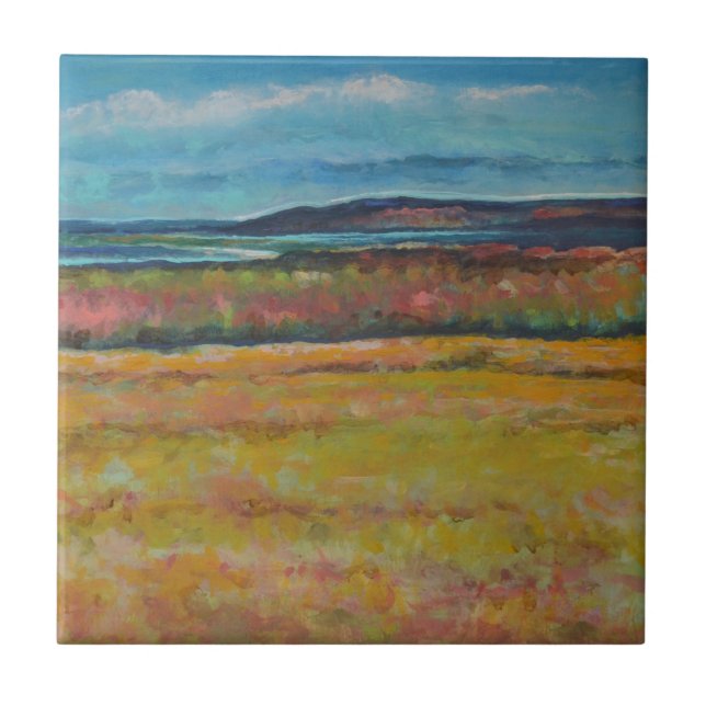 Azulejo Pintura de dunas de arena costera (Frente)