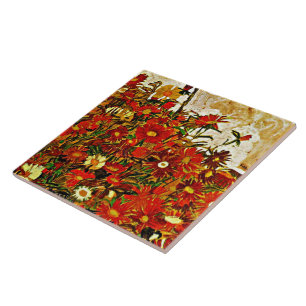Azulejo Pintura de Egon Schiele, Campo de flores