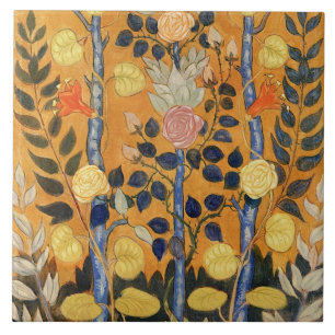 Azulejo pintura de Emile Bernard, Rosas,