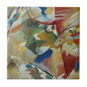 Azulejo Pintura de época con verde de Kandinsky